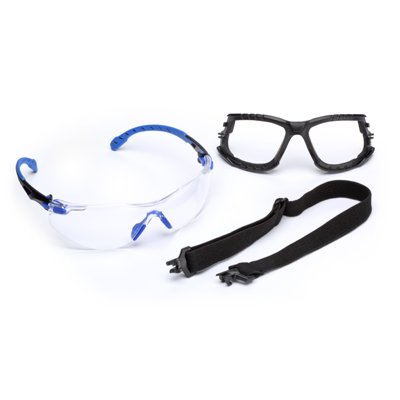 Sikkerhedsbrille kit 3M Solus 1000 bl/sort klar
