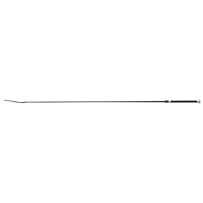 Dressurpisk sort med sølvknop 110 cm