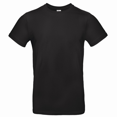T-shirt bomuld sort str. 2XL
