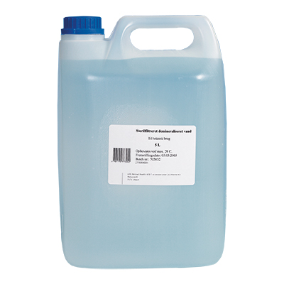 Demineraliseret sterilt vand  5 Liter